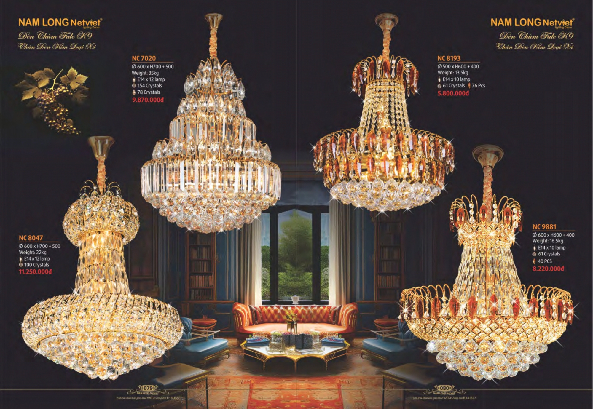 Bảng giá đèn trang trí Nam Long